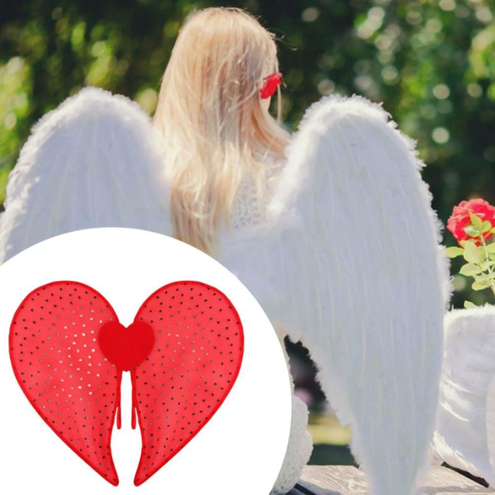 Organza Material Butterfly Wings Heart Dot Design Performance Props Wedding Anniversary