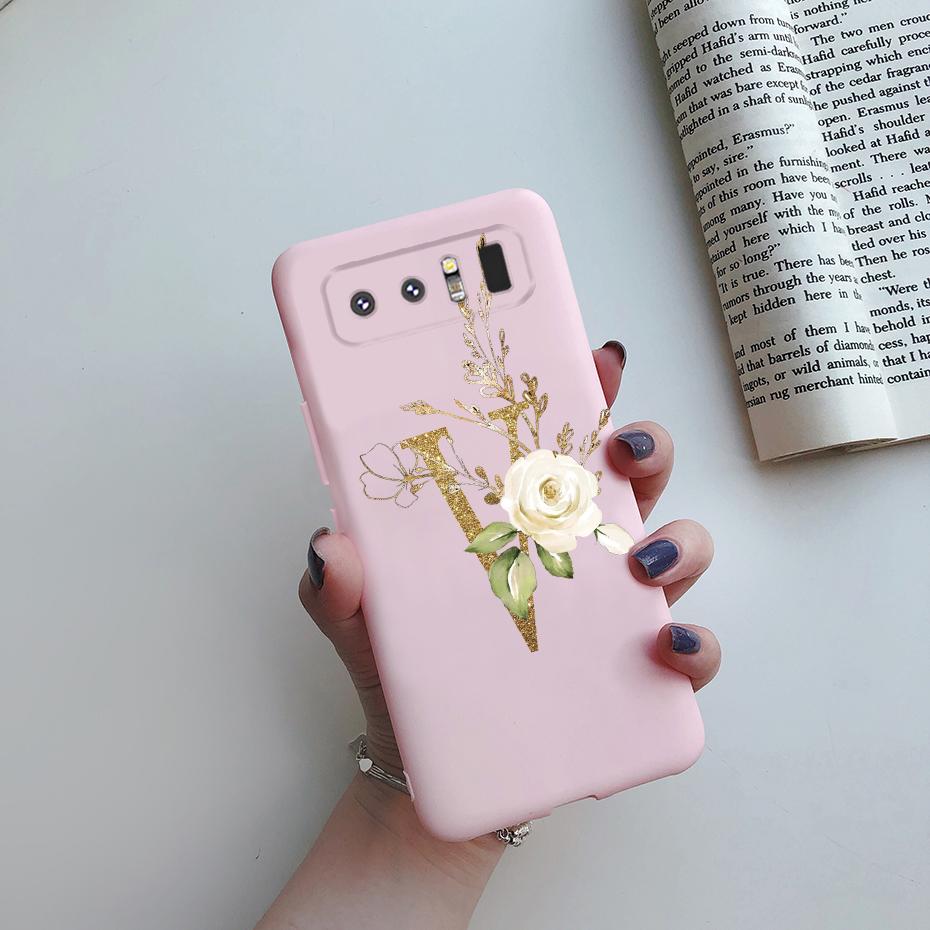 For Samsung Galaxy Note 8 Case SM-N950F Cute Letters Coque Soft Silicone Phone Case For Samsung Note 8 Note8 Cover Fundas Bumper