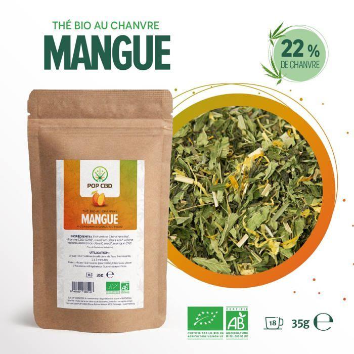 

Thé Bio Mangue, au Chanvre CBD 5 sachets