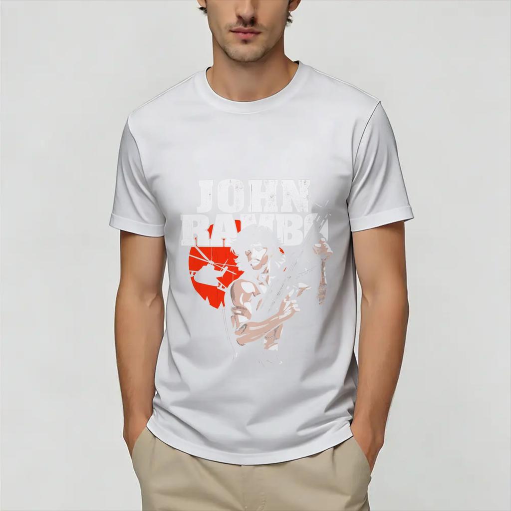 John Rambos Unisexs T Shirt Amazing Tee Shirt Short Sleeve Round Collar Tshirts 100 Cotton Graphic Clothes