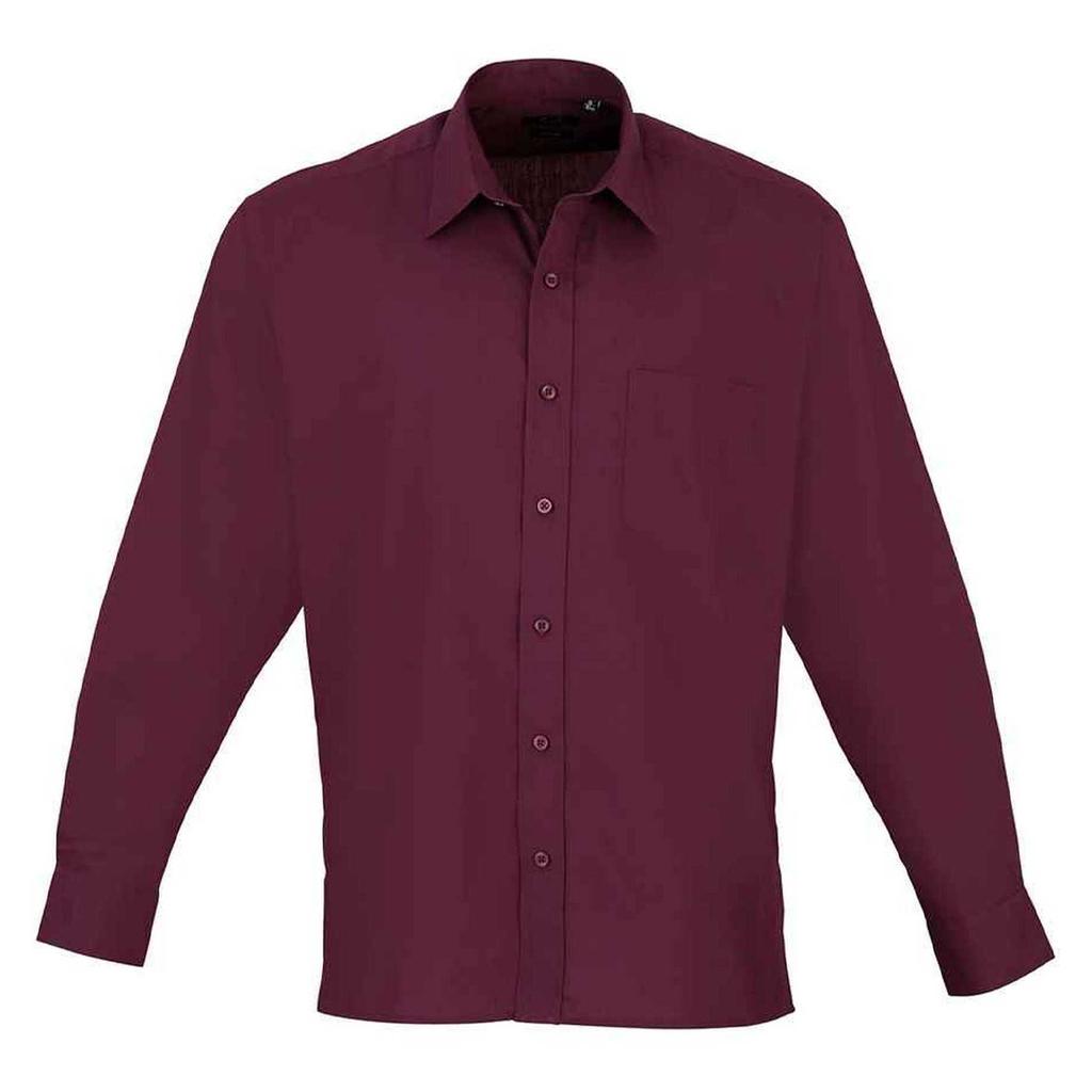 Premier Mens Poplin Long-Sleeved Shirt