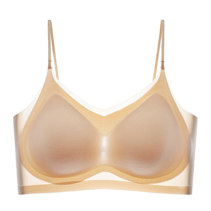 Summer new ultra-thin ice silk seamless underwear women's steel-free sling beautiful back big chest small comfortable breathable bra