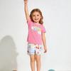Summer New Arrivals: Fashionable Girls' Sports Trousers with Cartoon Prints Short Trousers for Younger Children