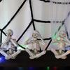 Gothic Skeleton Figures 3PCS Mini No Listen No Look No Say Skeleton Resin Outdoor Yard Sculpture Figurines For Halloween