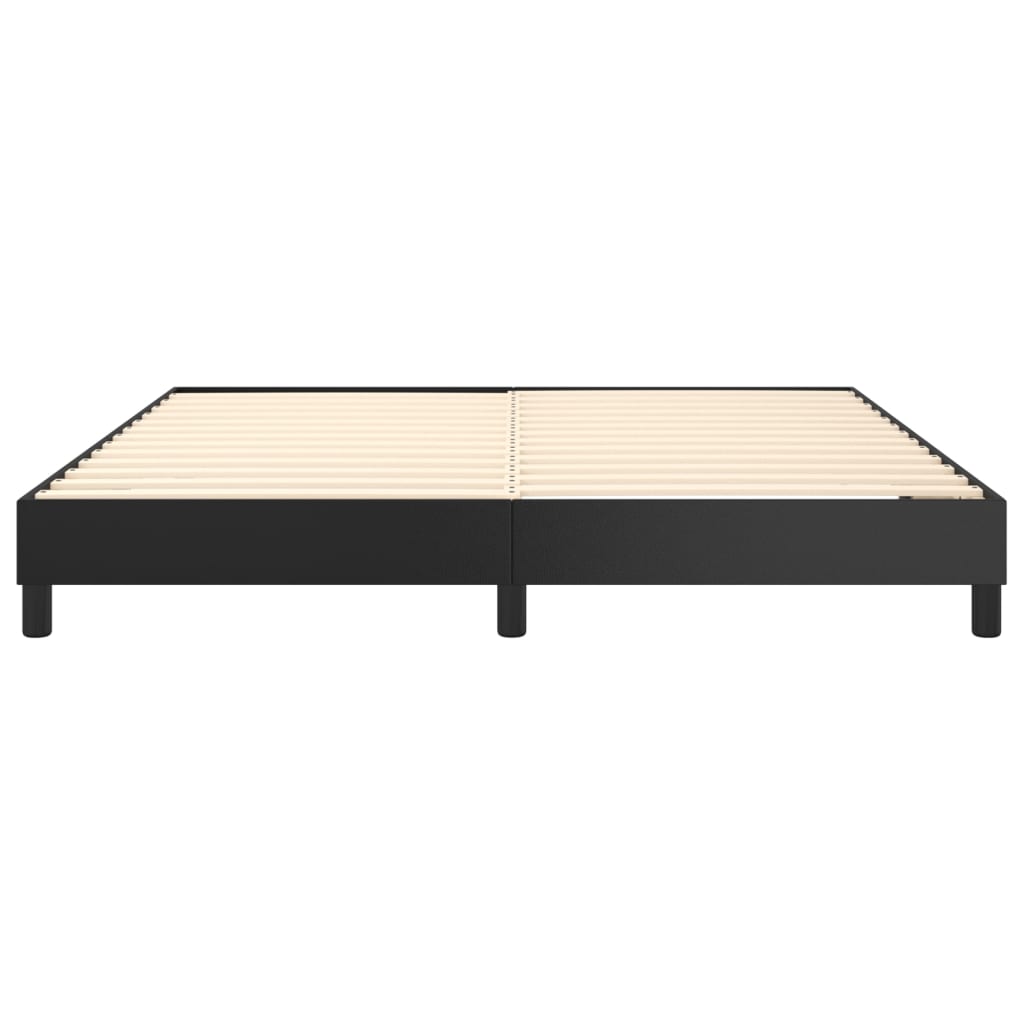 vidaXL Boxspringbettgestell Schwarz 180x200 cm Kunstleder