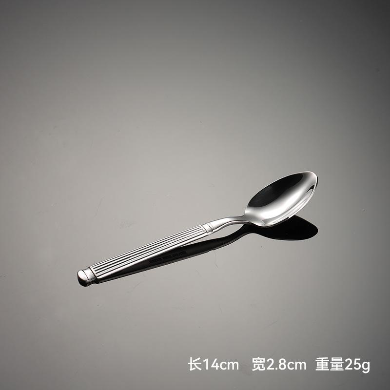 410 stainless steel thin Roman column series Western food knives, forks and spoons set tableware gifts 5 main parts