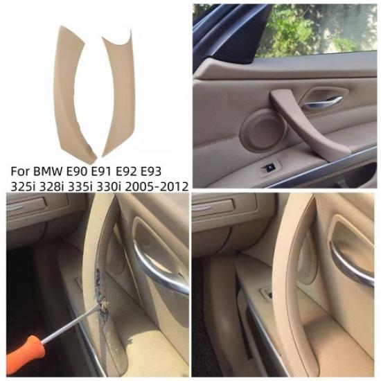 

Right Side for BMW E90 328i Inner Outer Door Panel Handle Pull Trim Cover Beige