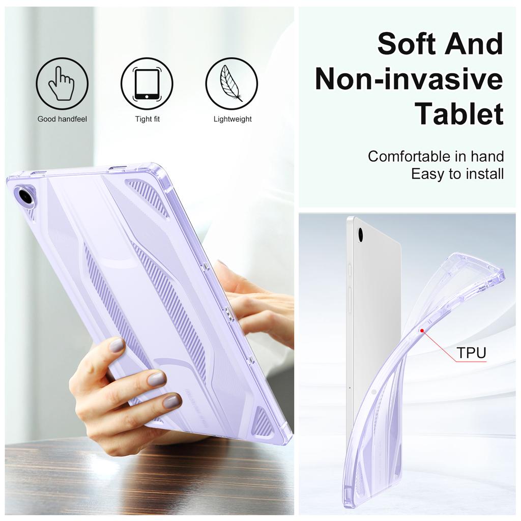 For Samsung Galaxy Tab A9+ Case Anti Drop Clear TPU Tablet Cover