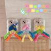 Dopamin Apfel 15 Plüsch Cartoon Puppe Handyhülle mit Halterung - Niedliches Silikon Anti-Fall Design