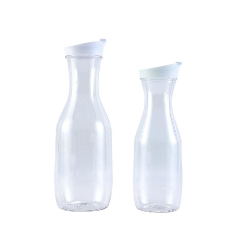 1000ML Transparent PET Cold Water Kettle, Sealed Juice/Tea Plastic Bottle & Dried Fruit Jar Cone Bottle 1000ml белый