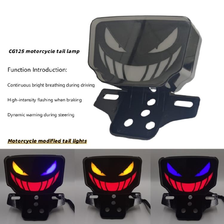 Shock Resistant LED Tail Light For CG125 Motorcycle Enhanced Night Visibility Low Voltage Consumption Simple Setup