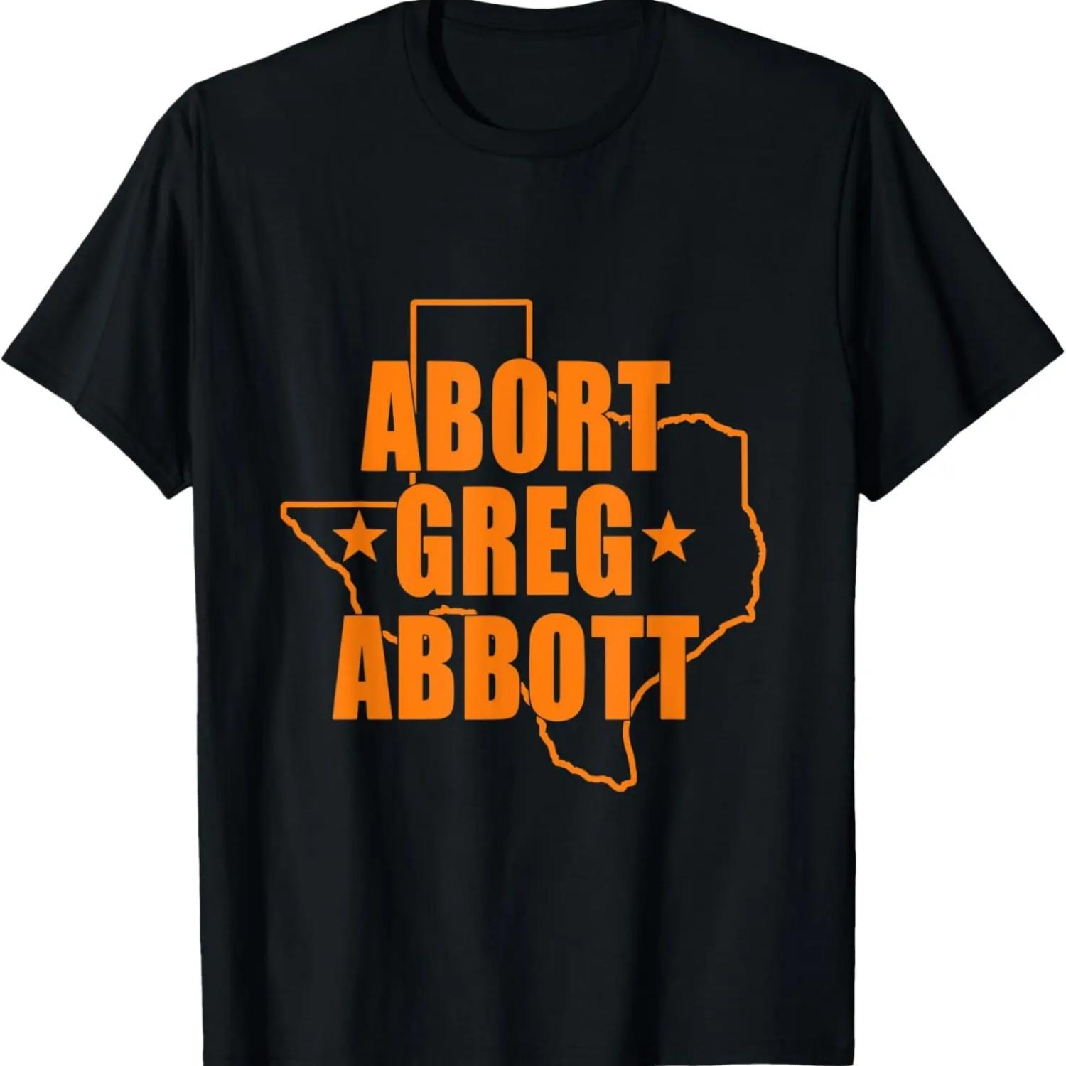 Abort Greg Abbott Texas Map T-Shirt S чёрный