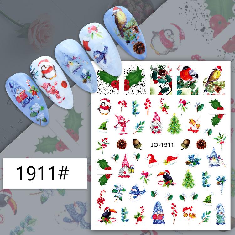 3D Christmas Nail Art Stickers: Snowflake, Reindeer & Santa Designs for Beautiful Nail Decorations