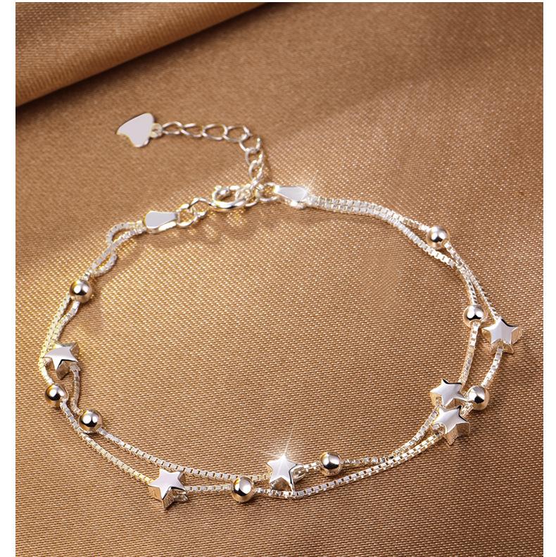 925 Silver Heart Shaped Bracelet For Women Sweet Girl Retro Korean Love Heart Zircon Charm Bracelets Party Jewelry Gift