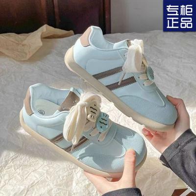 2025 Frühling neuer Student vielseitige lässige moralische Trainingsschuhe Damen Nische originell gelb dicke Grundplatte Schuhe Damen Modetrend