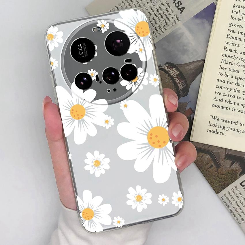 Für Xiaomi Mi 12 11 10 15T 15 Ultra Klare Handyhüllen Mode Anmutige Blumenmuster Weiches Silikon Anti-Fall Schutzhülle Für Xiaomi Hülle Capa