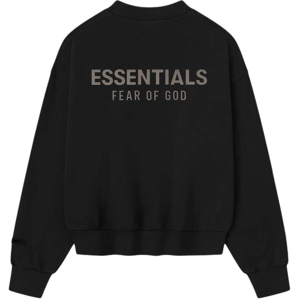 Fear of God Essentials Classic Crewneck Sweatshirt Jet Black Men Tops 192SP252040F