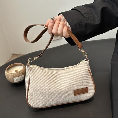 2025 Spring New Fashion Versatile Cute Solid Color Trend High Sense Niche Women Shoulder Bag Leisure Bag