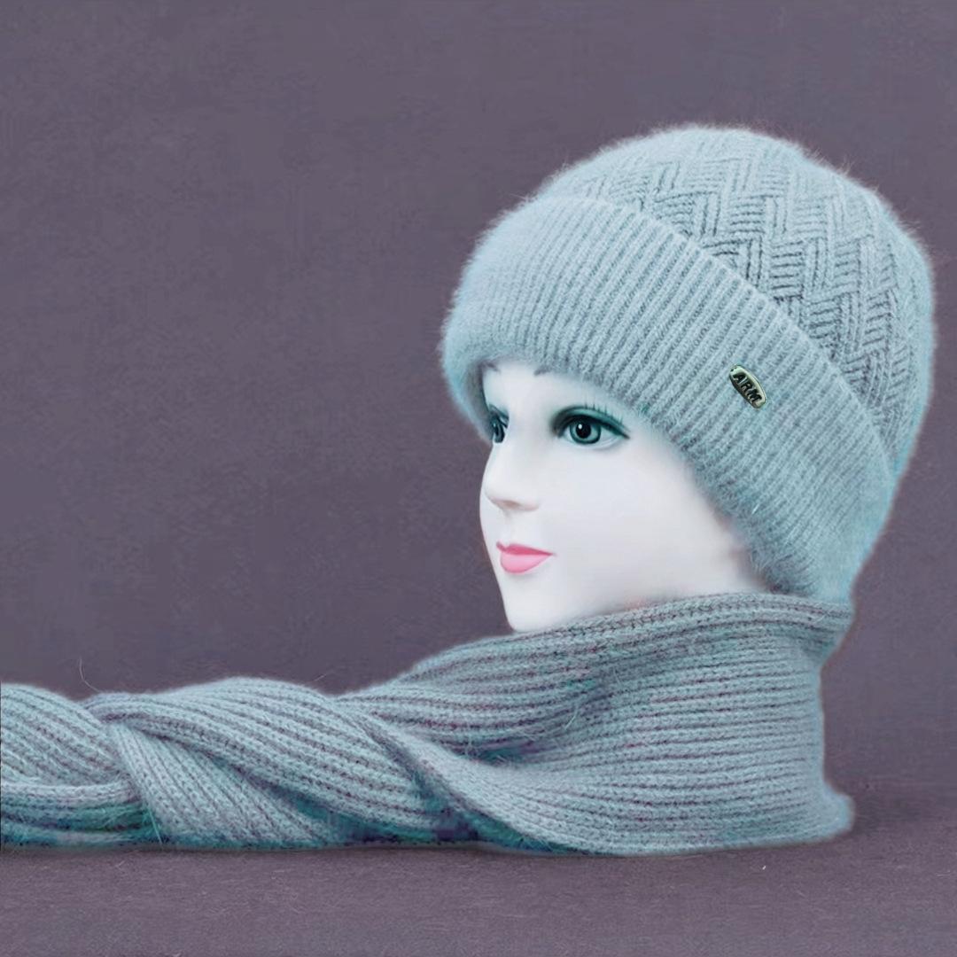 

Средний возраст Пожилые Зимние шерстяные женские толстые шерстяные шарфы, наборы шапок для мам, теплые вязаные шарфы для бабушек и бабушек One Size