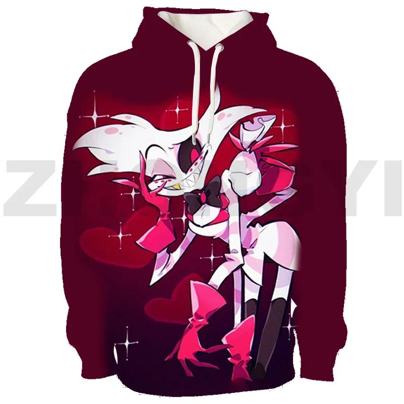 Harajuku Hazbin Streetwear 3D Print Hotel Men Clothing Hip-Hop High Street Sweatshirts Female Anime Hoodie Cosplay Costume Hoody