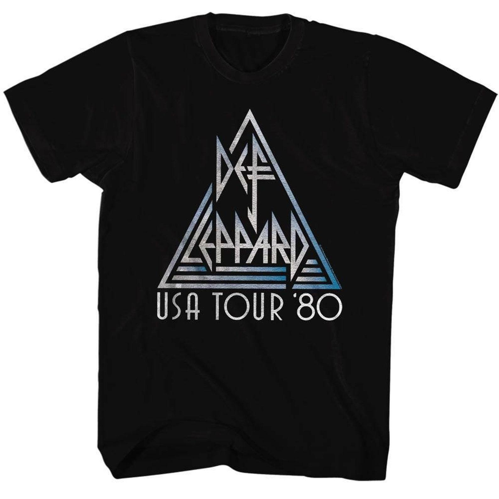 Def Leppard USA Black Adult T-Shirt L