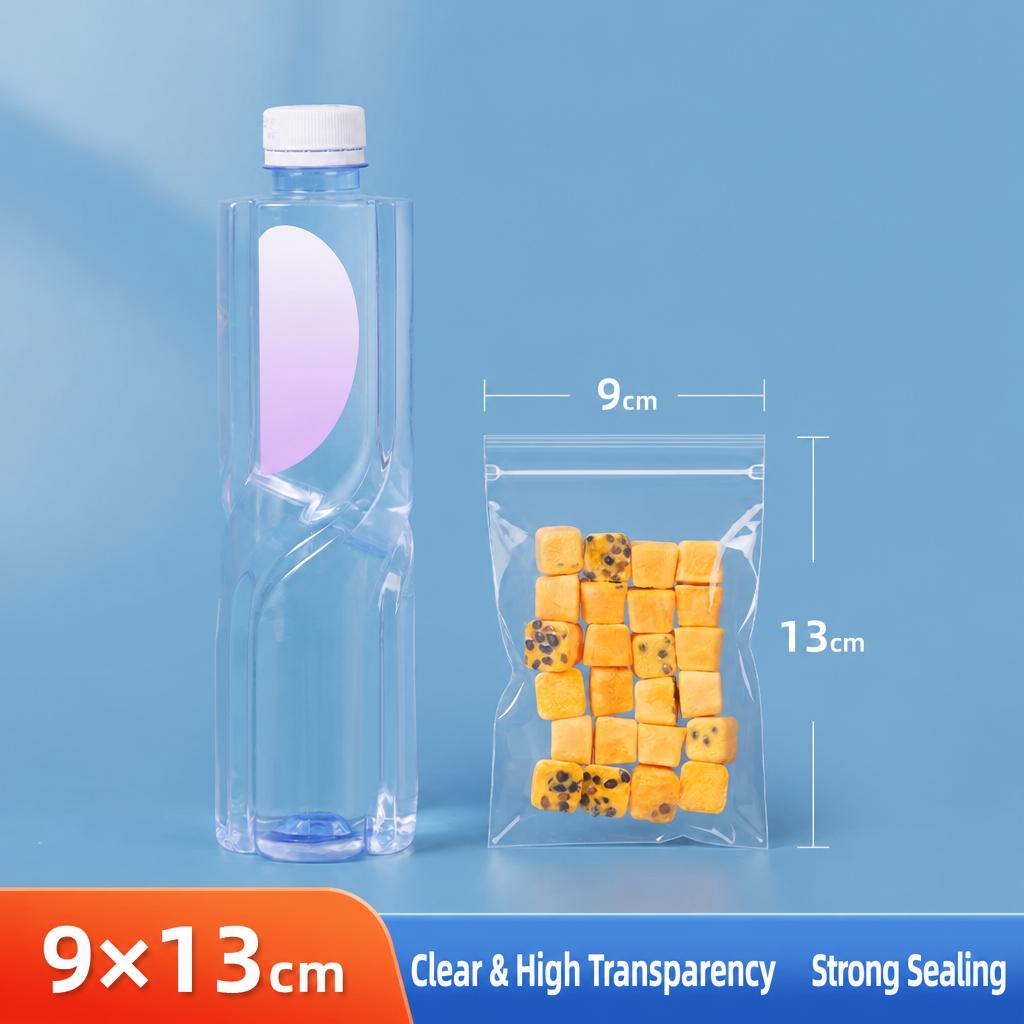 Food Grade PP Ziplock Bags Clear Transparent Self Sealing Pouches for Scented Tea Fruit Dried Food Jewelry Packaging