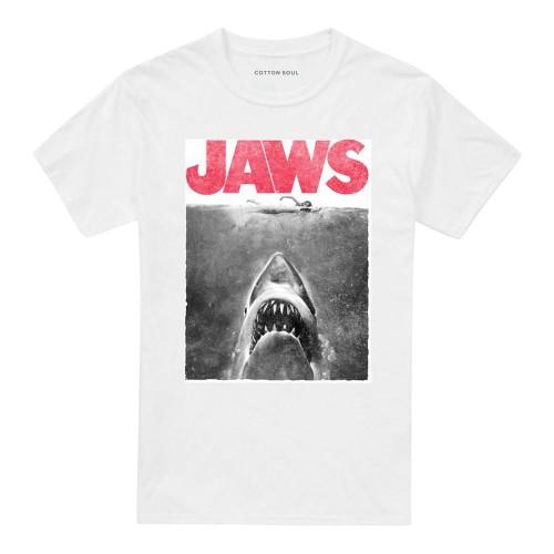 Jaws Unisex Adult Vintage Poster Ringspun Cotton T-Shirt