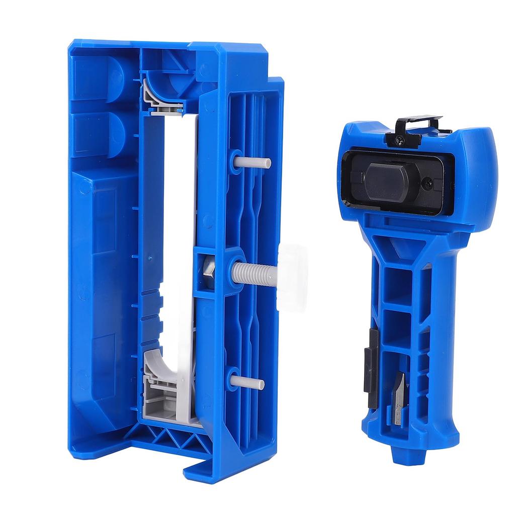 Blue Door Hinge and Latch Installation Kit Plastic Door Hinge Mortiser Template for Accurate
