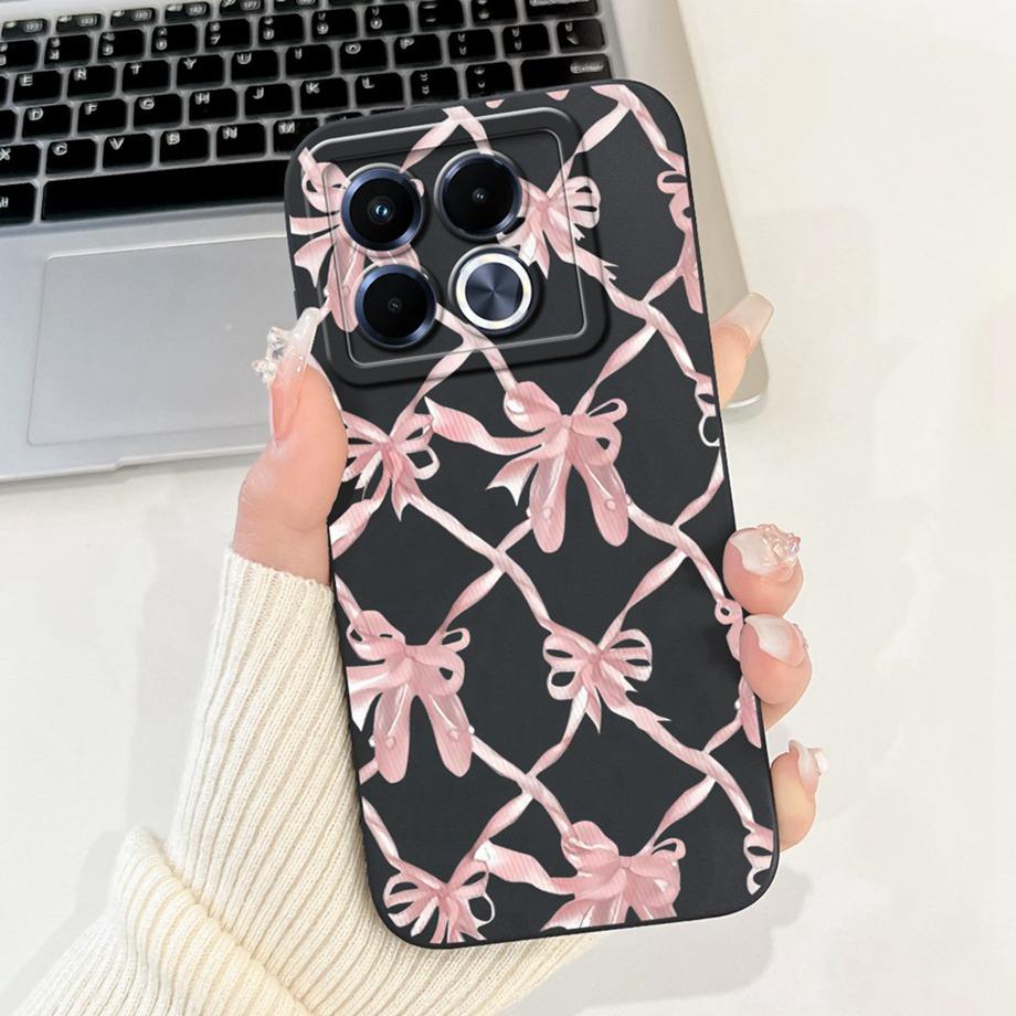 Für Infinix Note 40 5G X6852 Handyhülle Silikon Weiche Rückabdeckung Für Infinix Note40 X6851 Bumper Drachen Katze Blume Schmetterling Tasche