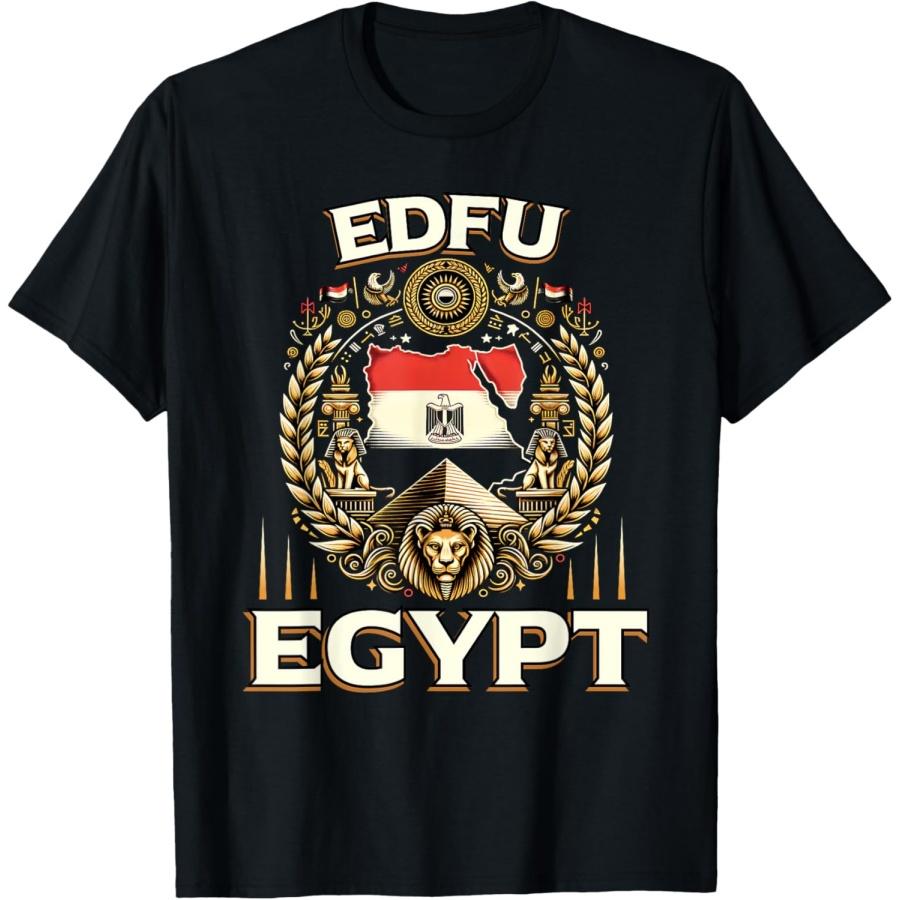 

Эдфу Сувенир Флаг Египта Фараон Пирамида Египетская Футболка XXXXXL чёрный