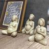 Gravid Kvinna Retro Karaktär Hartser Staty Skrivbordsdekoration Gravida Kvinnor Skulptur Ornament Skrivbordsdekor Figurin Statyett