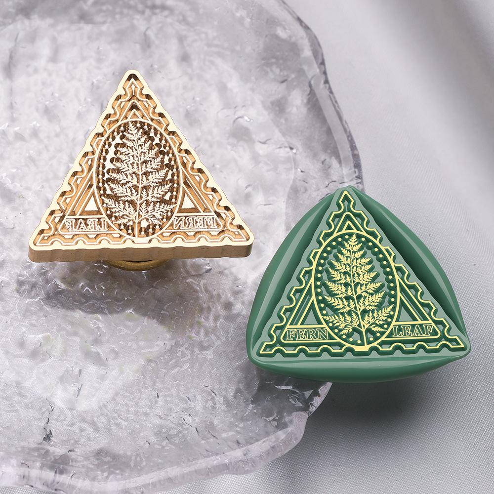 

Triangle Sealing Wax Stamps Retro Vintage Brass Stamp Head Wedding Invitations Halloween Christmas Thanksgiving Gift Packing