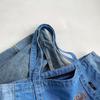 New Casual Denim Bag Women Large Capacity Shoulder Bag Letter Embroidery Denim Tote Bag
