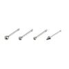 14 sztuk/zestaw Unisex C/O Kształt Rhinestone Stal nierdzewna Nose Stud Piercing Biżuteria