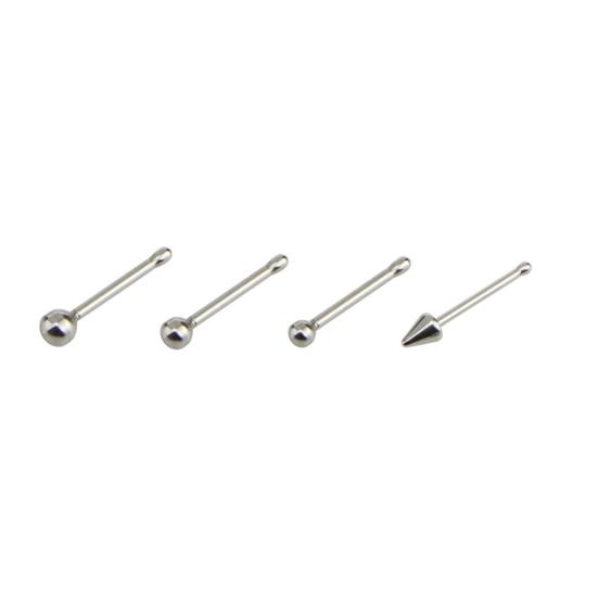 14 sztuk/zestaw Unisex C/O Kształt Rhinestone Stal nierdzewna Nose Stud Piercing Biżuteria