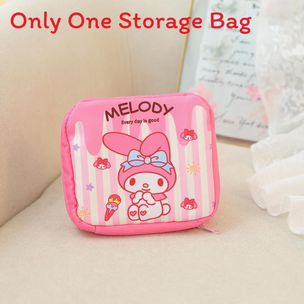 Cartoon Pattern Stripe Sanitary Item Bag For Travel And Storage Home