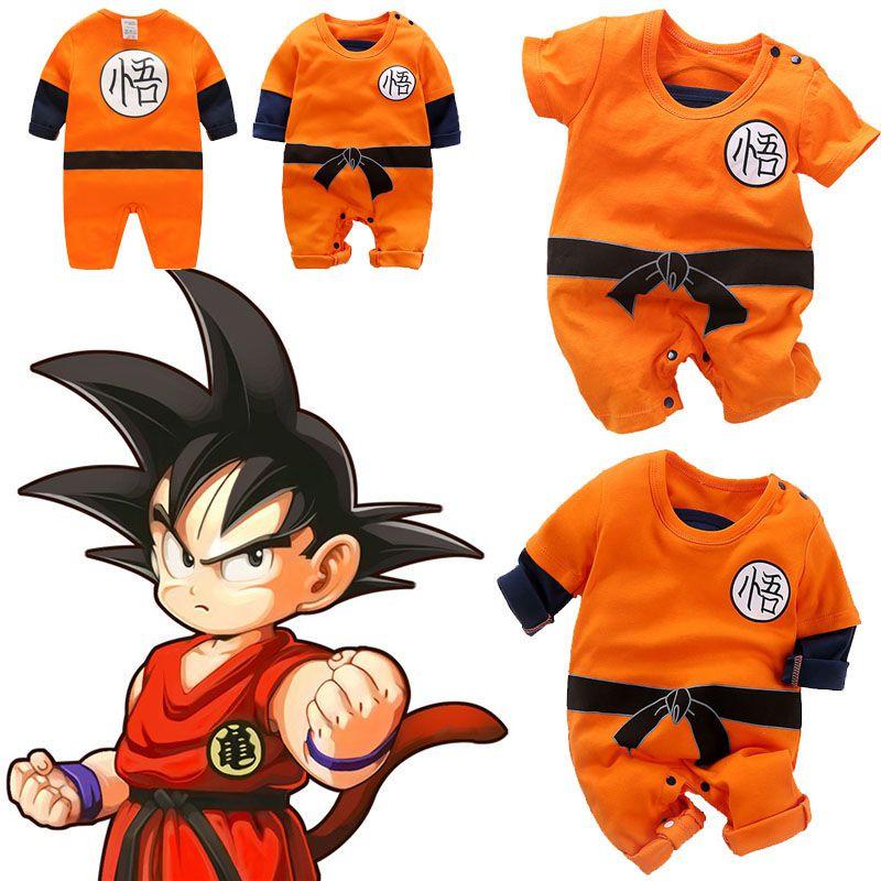Adorable Newborn Baby Boys Dragon Ball Z Cosplay Romper Bodysuit For Halloween