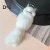 Nyckelring i fuskpälshänge Rävform Plyschstrukturer Nyckelring Jubileumsnyckelringdekoration Bilnyckeltillbehör