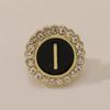 26 English Initials A-Z Brooches Classic Full Around Crystal Golden Alphabet Pins For Women Men Girls Clothes Bag Jewelry Gift