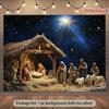 2D flat surface, 1 piece of banner background depicting the Nativity scene, UV printed for durabilityZL