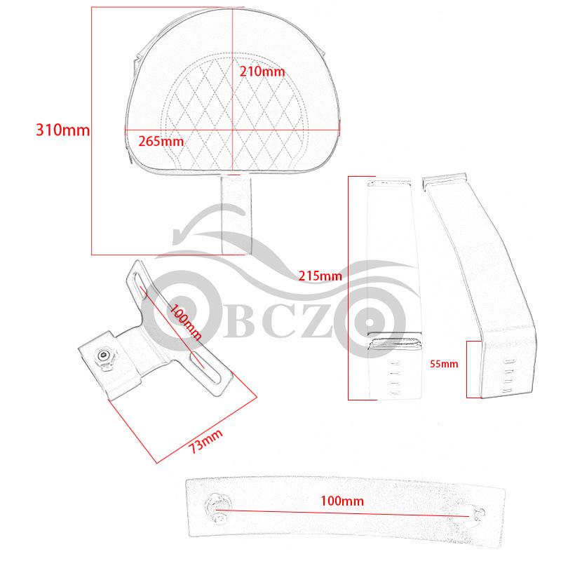 Compatible Rider Backrest for Harley Softail Breakout and Fat Boy