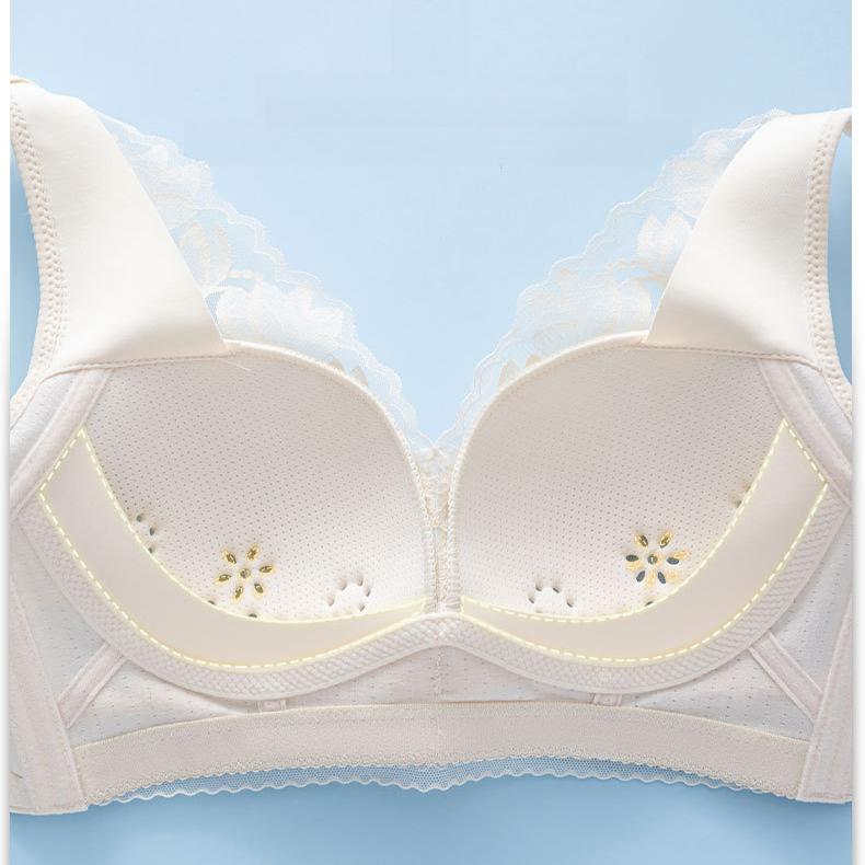 Sexy Lace Bra Women's Thin Anti Sagging Bra No Steel Ring Bra