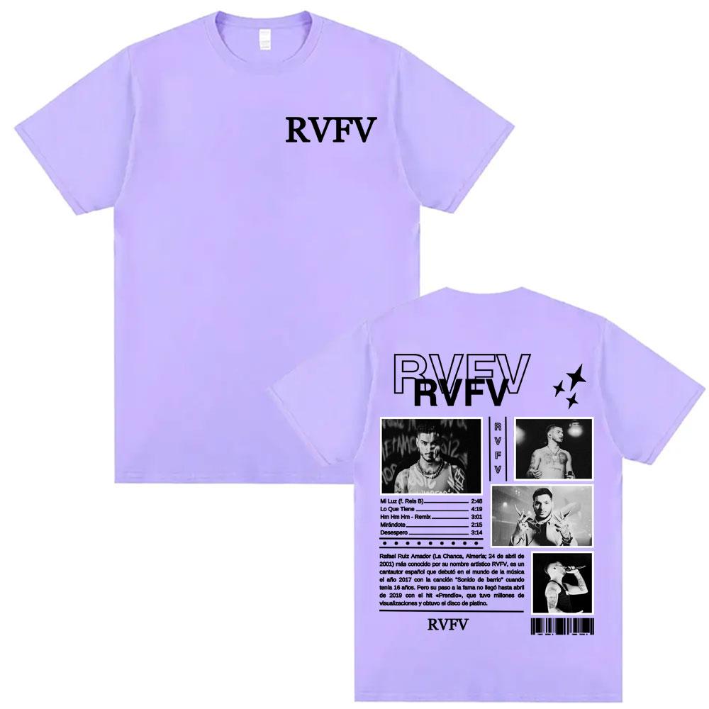 Rapper RVFV Eltiburón Tour 2024 Cover T Shirts Fashion Casual O-Neck Short Sleeve T-shirt Men Women Oversized T Shirt Streetwear