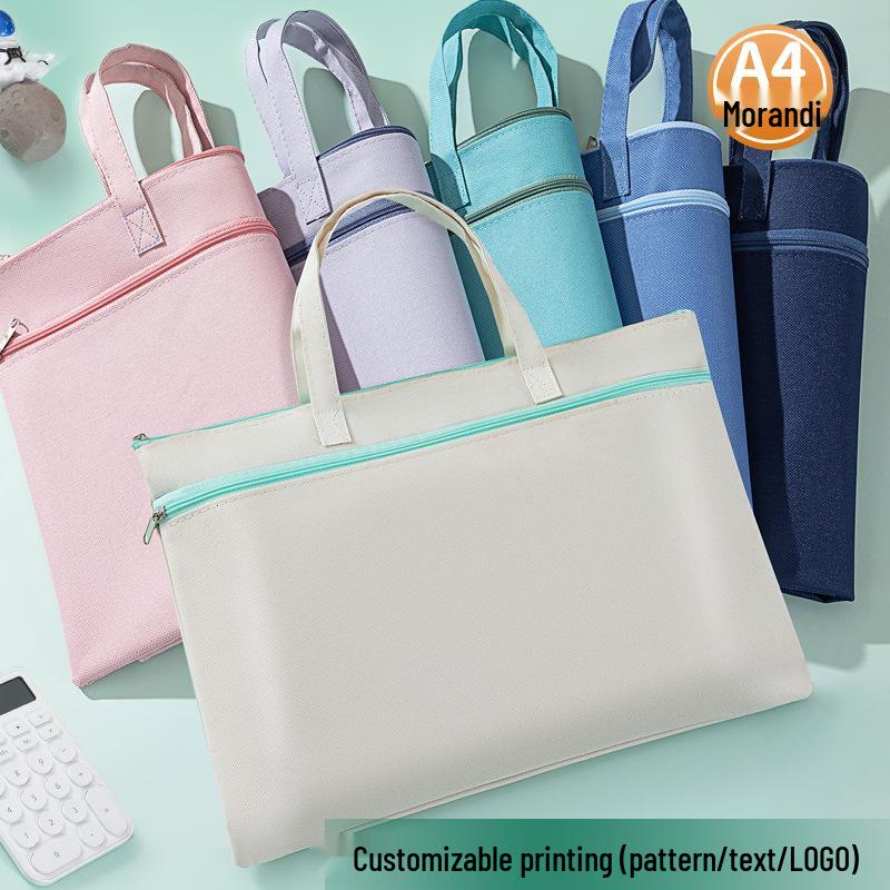 Morandi Oxford Student Tutoring Document Bag - Waterproof File Storage with Custom Logo Option