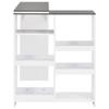 VidaXL Bar Table with Removable Shelf White 138 X 40 X 120 Cm