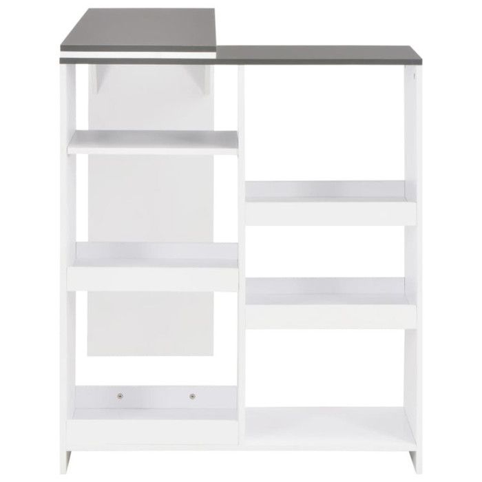 VidaXL Bar Table with Removable Shelf White 138 X 40 X 120 Cm