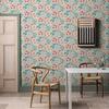 Blue And Red Floral Vinyl Wallpaper Morden Waterproof And Durable PVC Wall Sticker Flower Cabinet Sticker For Furniture