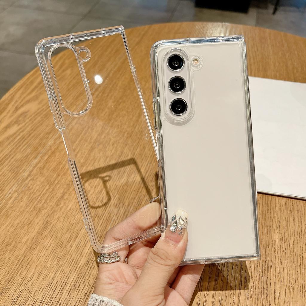 Applicable To Samsung Zfold8 Acrylic Mobile Phone Case Hard ZFlip7 Folding Transparent Zfold7 All-inclusive PC Case