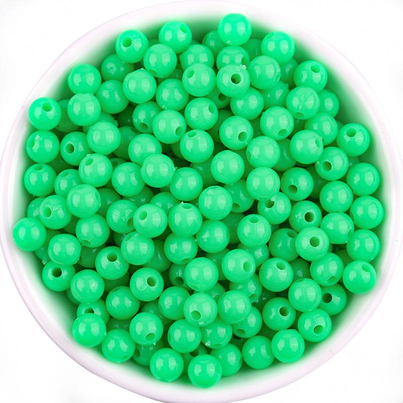 100Pcs 6mm Plastic Beads Solid Color Loose Spacer Round Beads For DIY Bracelets Phone Chains Jewelry Making Supplies Wholesale