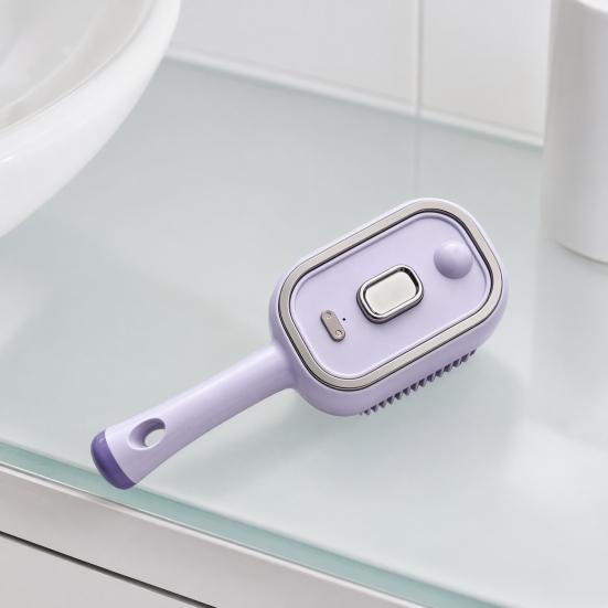 Scalp Massaging Comb Electric Steam Brush with Essence & Measuring Cup, Rechargeable Anti-Static Static Reducing Hair Massager Spray Brush,